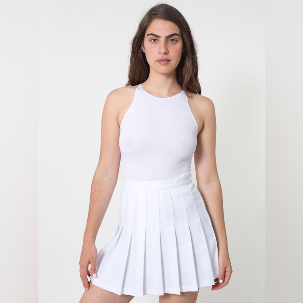 Classic Pleated Mini Skirt - White